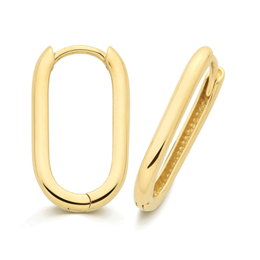 Squoval Hoop Earrings