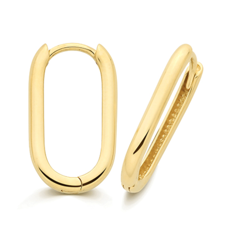 Squoval Hoop Earrings