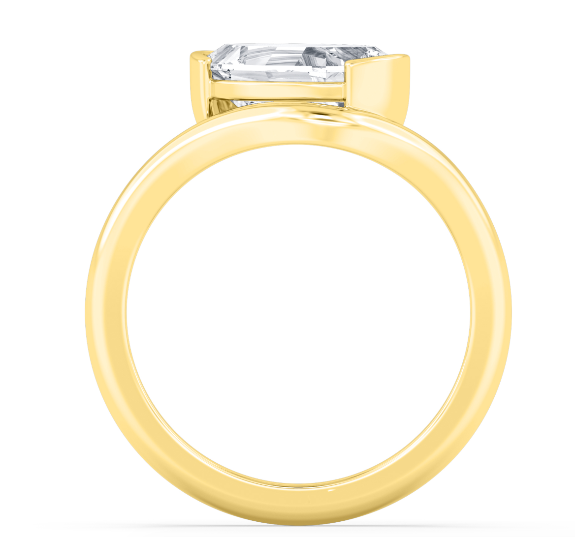 Oval Half Bezel Solitaire
