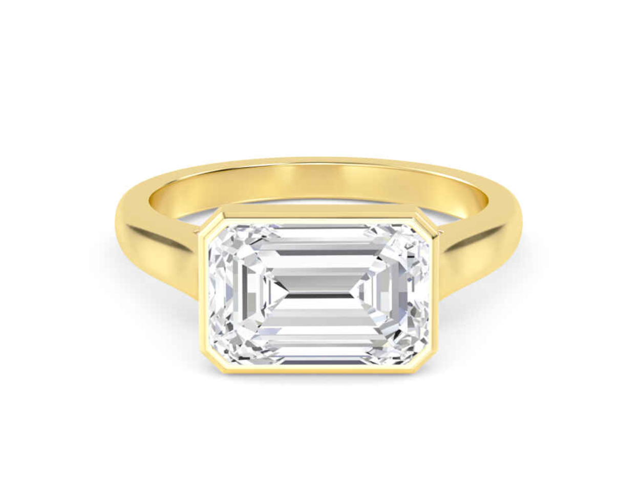 Horizontal Emerald Solitaire