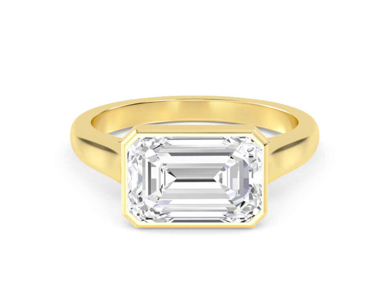 Horizontal Emerald Solitaire
