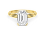 Emerald Double Band Solitaire