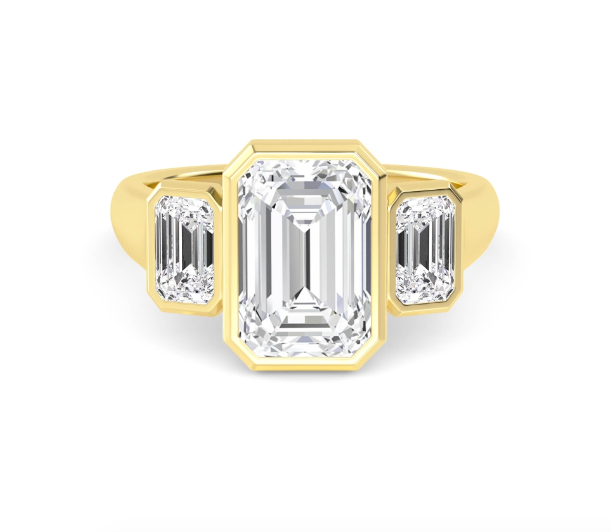 Three Stone Emerald Cut