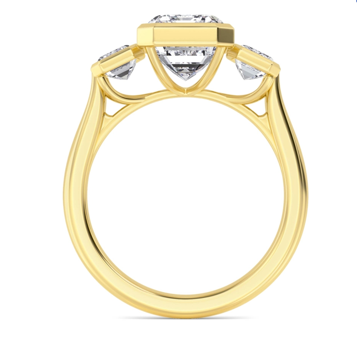 Three Stone Emerald Cut
