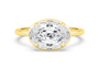 Horizontal Oval Step Cut Solitaire