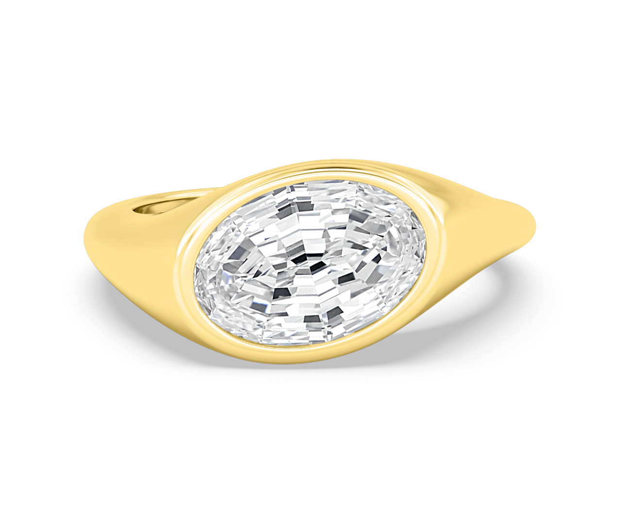 Chunky Step Cut Oval Solitaire