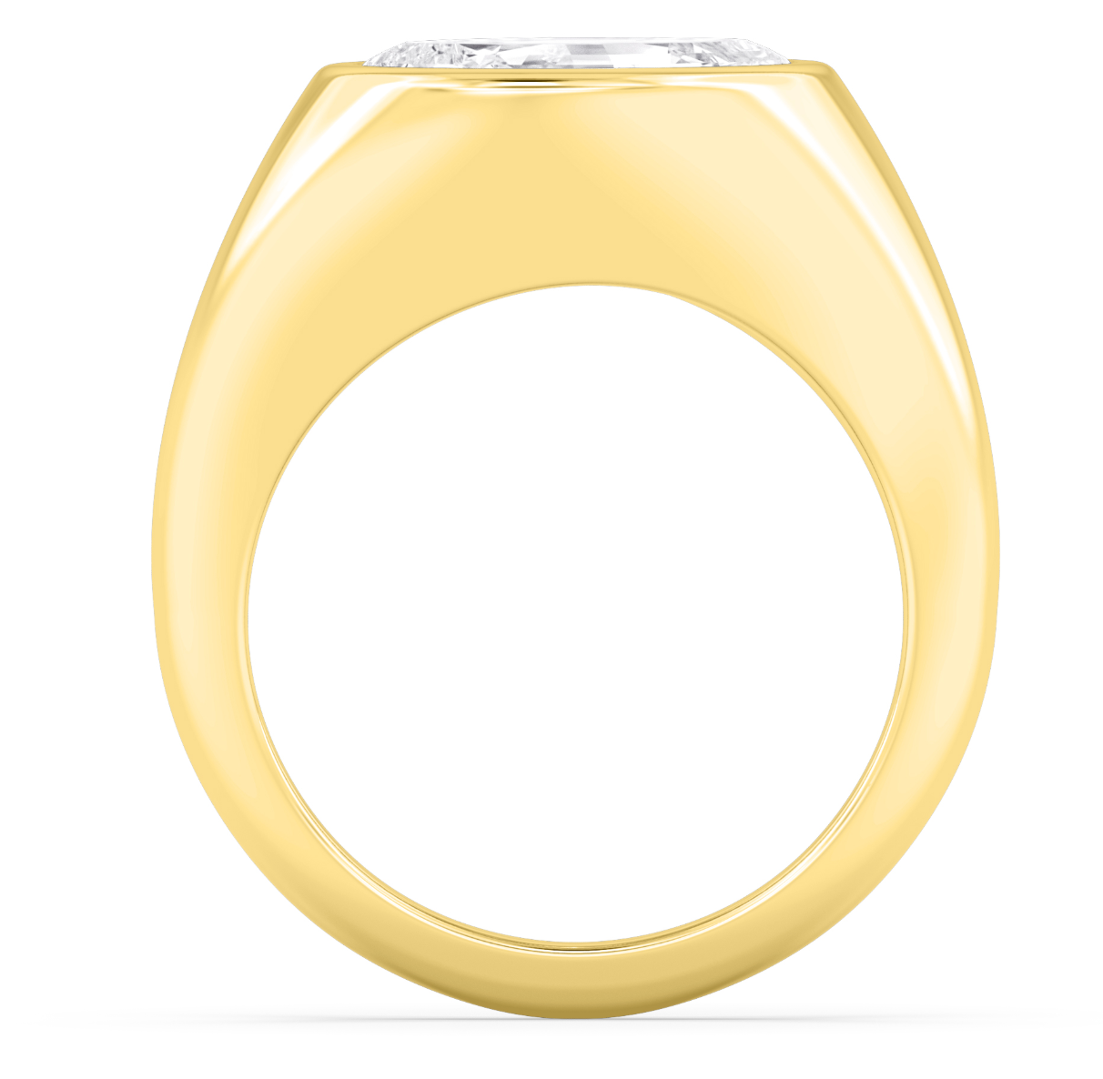 Chunky Step Cut Oval Solitaire
