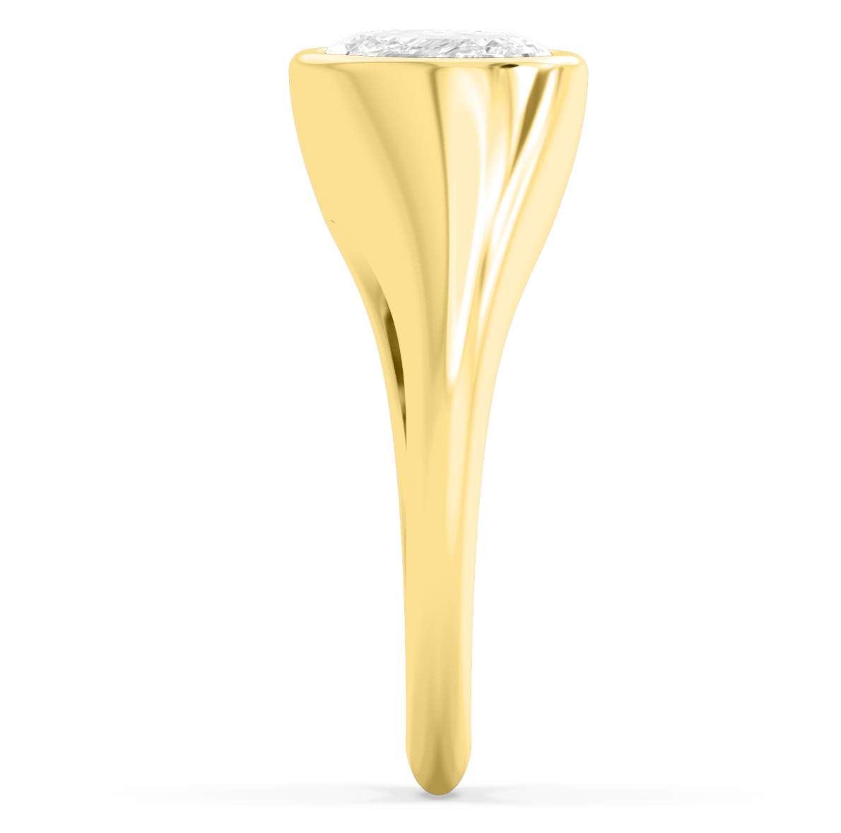 Chunky Step Cut Oval Solitaire