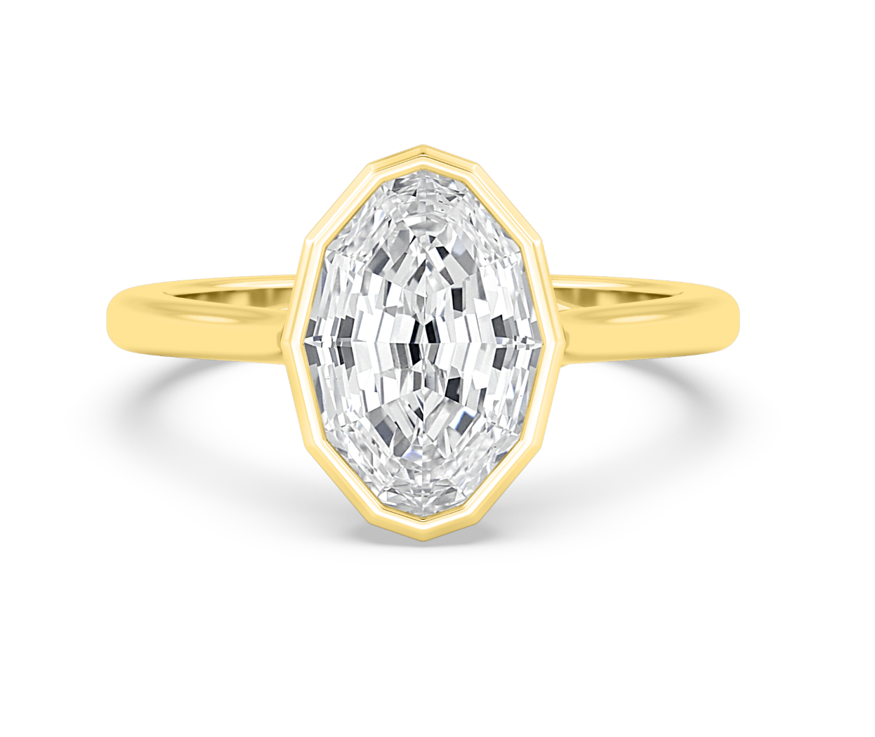 Step Cut Oval Solitaire