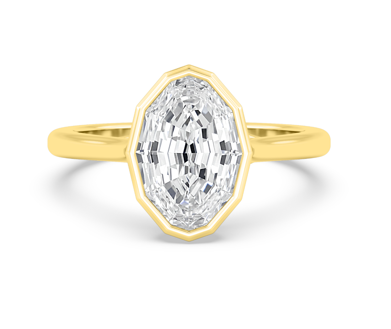 Step Cut Oval Solitaire