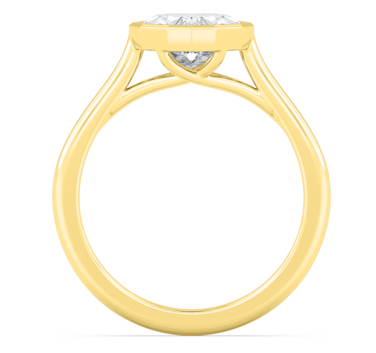 Step Cut Oval Solitaire