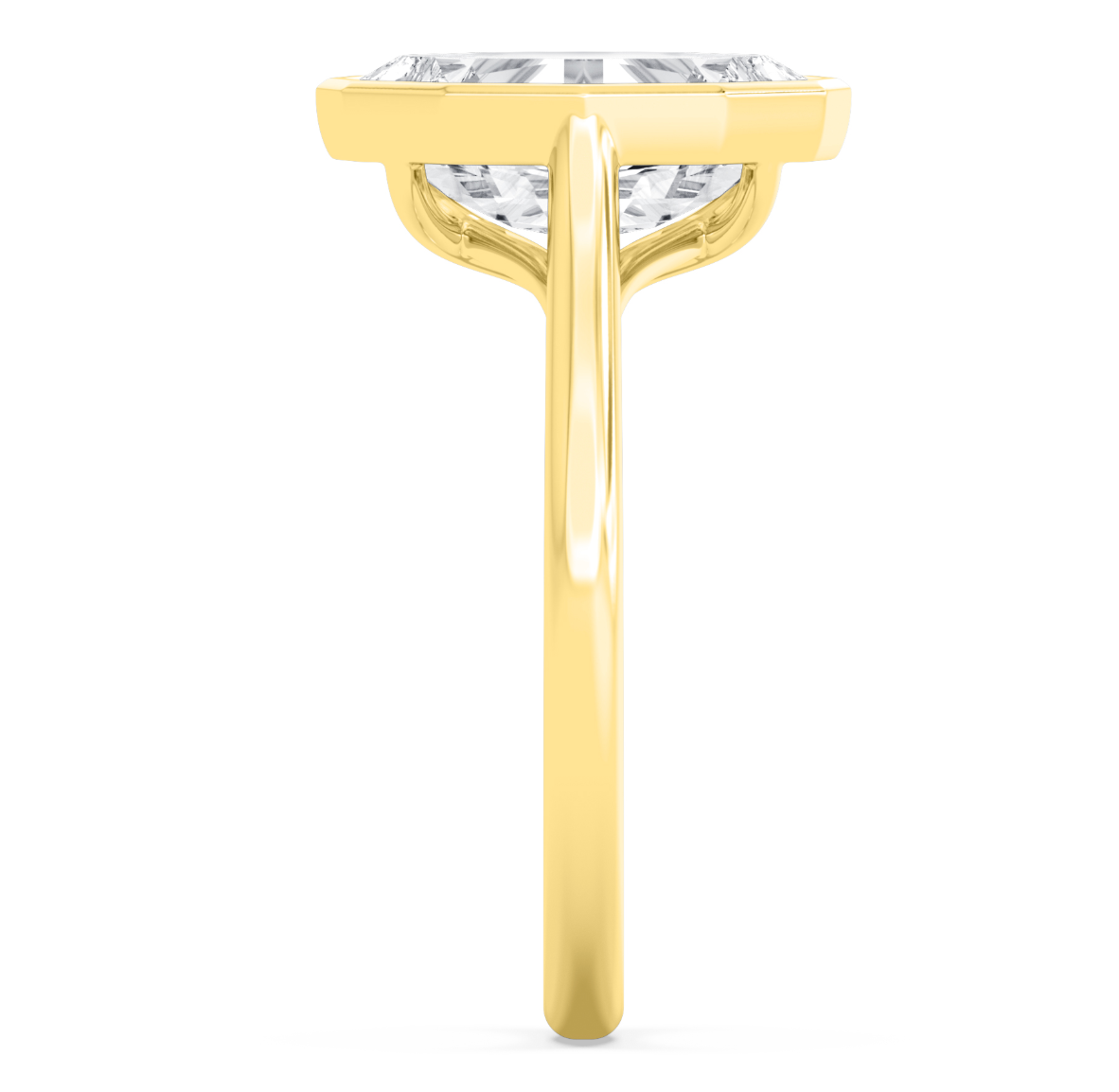 Step Cut Oval Solitaire