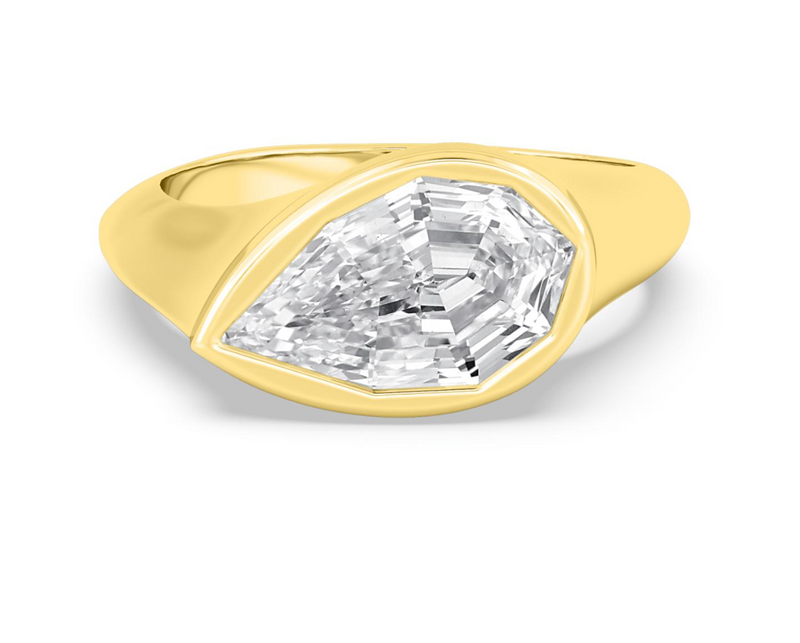 Chunky Step Cut Pear Solitaire